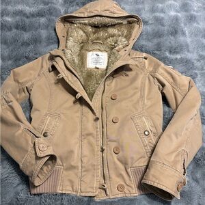 Vintage Abercrombie and Fitch Faux Fur Bomber Jacket